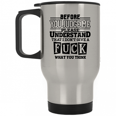 14 oz. Silver Travel Mug