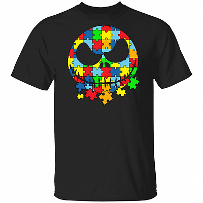 Autism Skelling-ton Halloween T-Shirt
