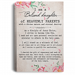 I Am A Beloved Daughter Of Heavenly Parents Wrapped Framed Canvas - Unframed Poster