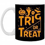 Trig Or Treat Funny Halloween - Math Teacher Ceramic Coffee Mug - Beer Stein - Water Bottle
