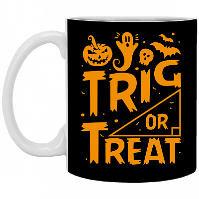 Trig Or Treat Funny Halloween - Math Teacher Ceramic Coffee Mug - Beer Stein - Water Bottle