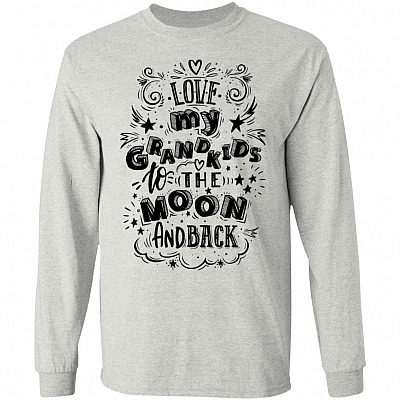 Love My Grandkids To The Moon And Back Grandma Hoodie - Sweatshirt - Long Sleeve Shirt