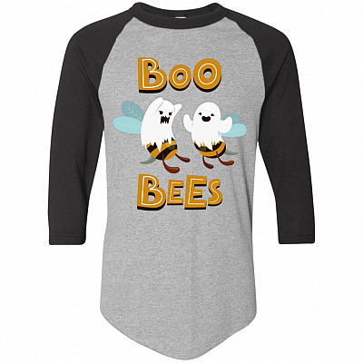 Halloween Boo Bee 3/4 Raglan Jersey Shirt - Baseball Tee
