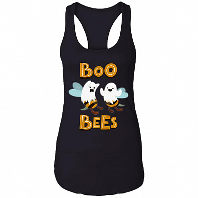 Halloween Boo Bee Cotton Tank Top Tee - Ladies Racerback Tank