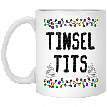 Tinsel Tits Funny Christmas Gift Matching Coffee Mug - Beer Stein - Water Bottle