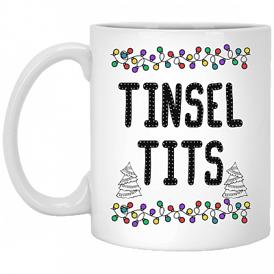 Tinsel Tits Funny Christmas Gift Matching Coffee Mug - Beer Stein - Water Bottle