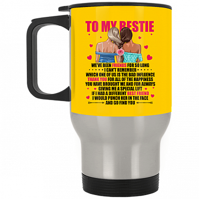 14 oz. Silver Travel Mug