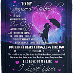 My Gorgeous Girlfriend In Case You Didn't Know I'm Crazy About You Fleece Blanket - Premium Sherpa Blanket