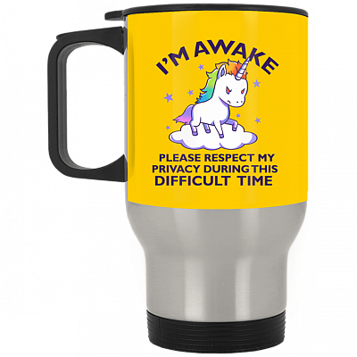 14 oz. Silver Travel Mug