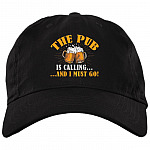 The Pub Is Calling and I Must Go Twill Cap - High-Profile Snapback Hat - Trucker Hat