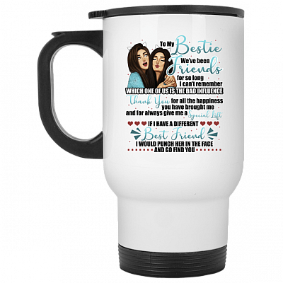 14 oz. White Travel Mug