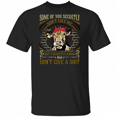 Some Of You Secretly Don't Like Me But I Secretly Know And Don't Give A Shit Sarcastic T-Shirt