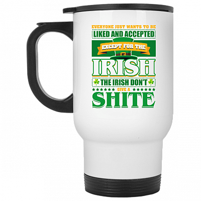 14 oz. White Travel Mug