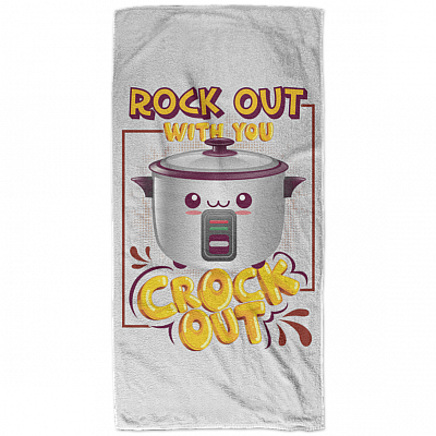 Rock Out with your Crock Out Microfiber Beach Towel - Bath Towel - Sand Free Towel - Best for Kitchen