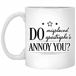 Do Misplaced Apostrophe's Annoy You Ceramic Coffee Mug - Beer Stein - Water Bottle - Color Changing Mug