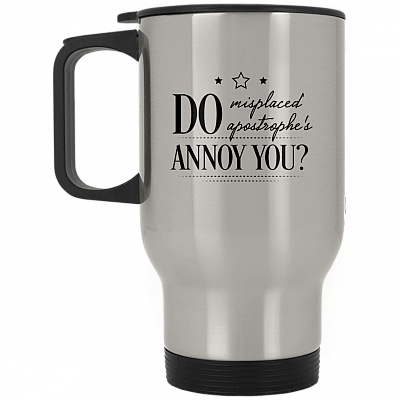14 oz. Silver Travel Mug