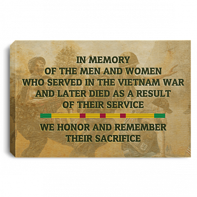 Men And Women Who Served In The Vietnam War And Later Died Framed Canvas Prints - Unframed Poster
