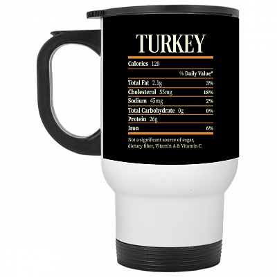 14 oz. White Travel Mug