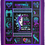 They Whispered to Her You Cannot Withstand the Storm Suicide Awareness Fleece Blanket-Premium Sherpa Blanket
