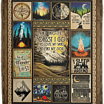 And Into The Forest I Go To Lose My Mind And Find My Soul Camping Fleece Blanket - Premium Sherpa Blanket