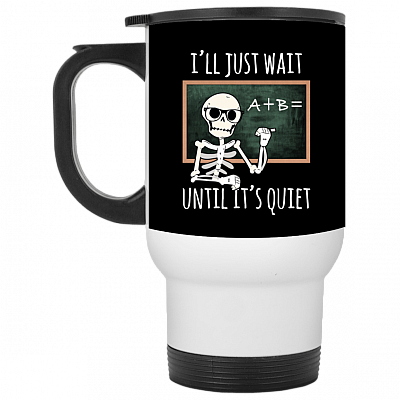 14 oz. White Travel Mug