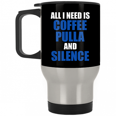 14 oz. Silver Travel Mug