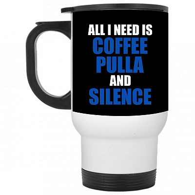 14 oz. White Travel Mug