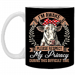 I'm Awake Please Respect My Privacy During This Difficult Time Coffee Mug - Travel Mug - Color Changing Mug