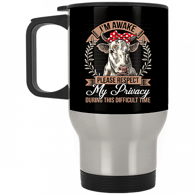 14 oz. Silver Travel Mug
