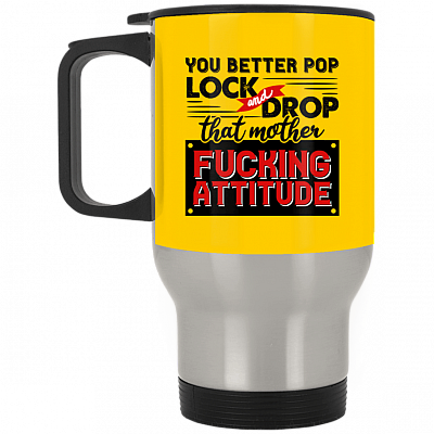 14 oz. Silver Travel Mug