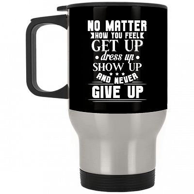 14 oz. Silver Travel Mug