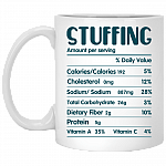 Stuffing Costume Funny Thanksgiving Food Nutrition Facts Ceramic Coffee Mug - Beer Stein - Water Bottle