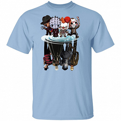 Funny Halloween Horror Characters Reflection T-Shirt