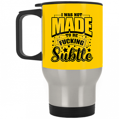 14 oz. Silver Travel Mug