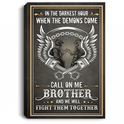 In the Darkest Hour When the Demons Come Gallery Wrapped Framed Canvas Prints - Unframed Poster