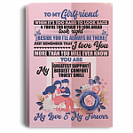 To My Girlfriend When It's Too Hard To Look Back I'll Always Be There Framed Canvas Prints - Unframed Poster