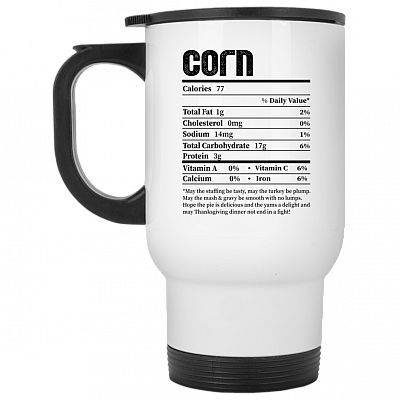 14 oz. White Travel Mug