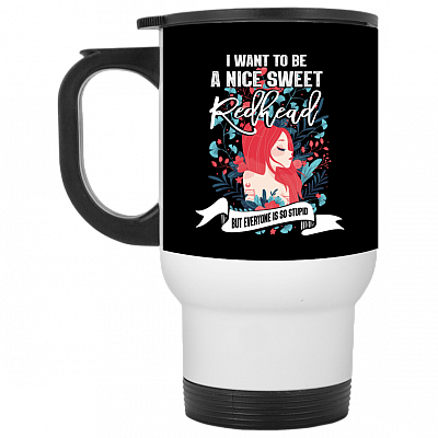 14 oz. White Travel Mug