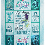 My Demons Tried To Drown Me But They Didn't Know I Could Breathe Underwater Fleece Blanket - Premium Sherpa Blanket