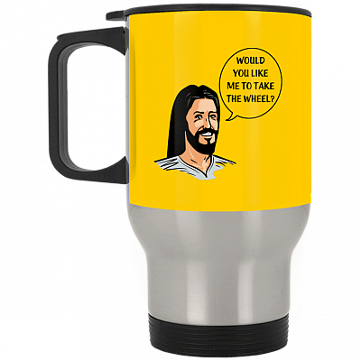 14 oz. Silver Travel Mug