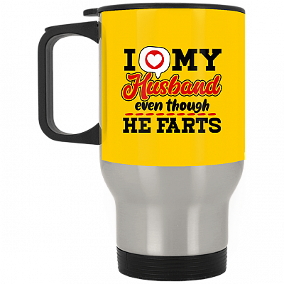 14 oz. Silver Travel Mug