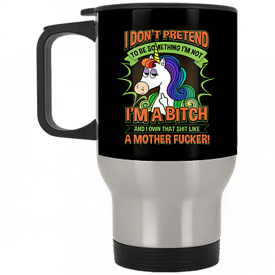 14 oz. Silver Travel Mug