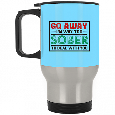 14 oz. Silver Travel Mug