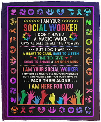 I Am Your Social Worker I Don't Have A Magic Wand Crystal Ball Fleece Blanket - Premium Sherpa Blanket