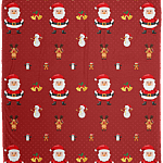 Cartoon Santa Claus Christmas Holiday Fleece Blanket - Premium Sherpa Blanket - Woven Blanket