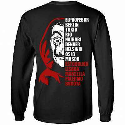 El Profesor Print On Back Long Sleeve Shirt - Hoodie - Sweatshirt