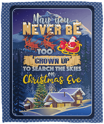May You Never Grown Up The Skies On Christmas Eve Fleece Blanket - Premium Sherpa Blanket