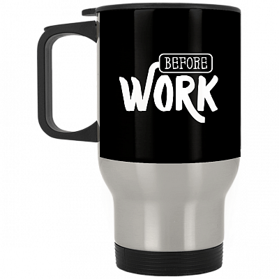 14 oz. Silver Travel Mug