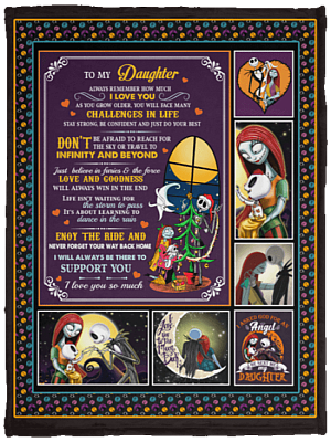 To My Daughter Always Remember How Much I Love You Nightmare Fleece Blanket - Premium Sherpa Blanket