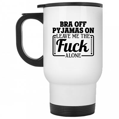 14 oz. White Travel Mug